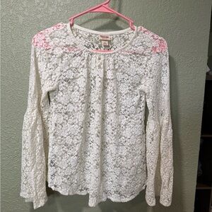 Mossimo Supply Co. White Lace Blouse